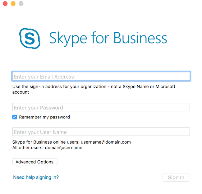 skype for business for mac client download
